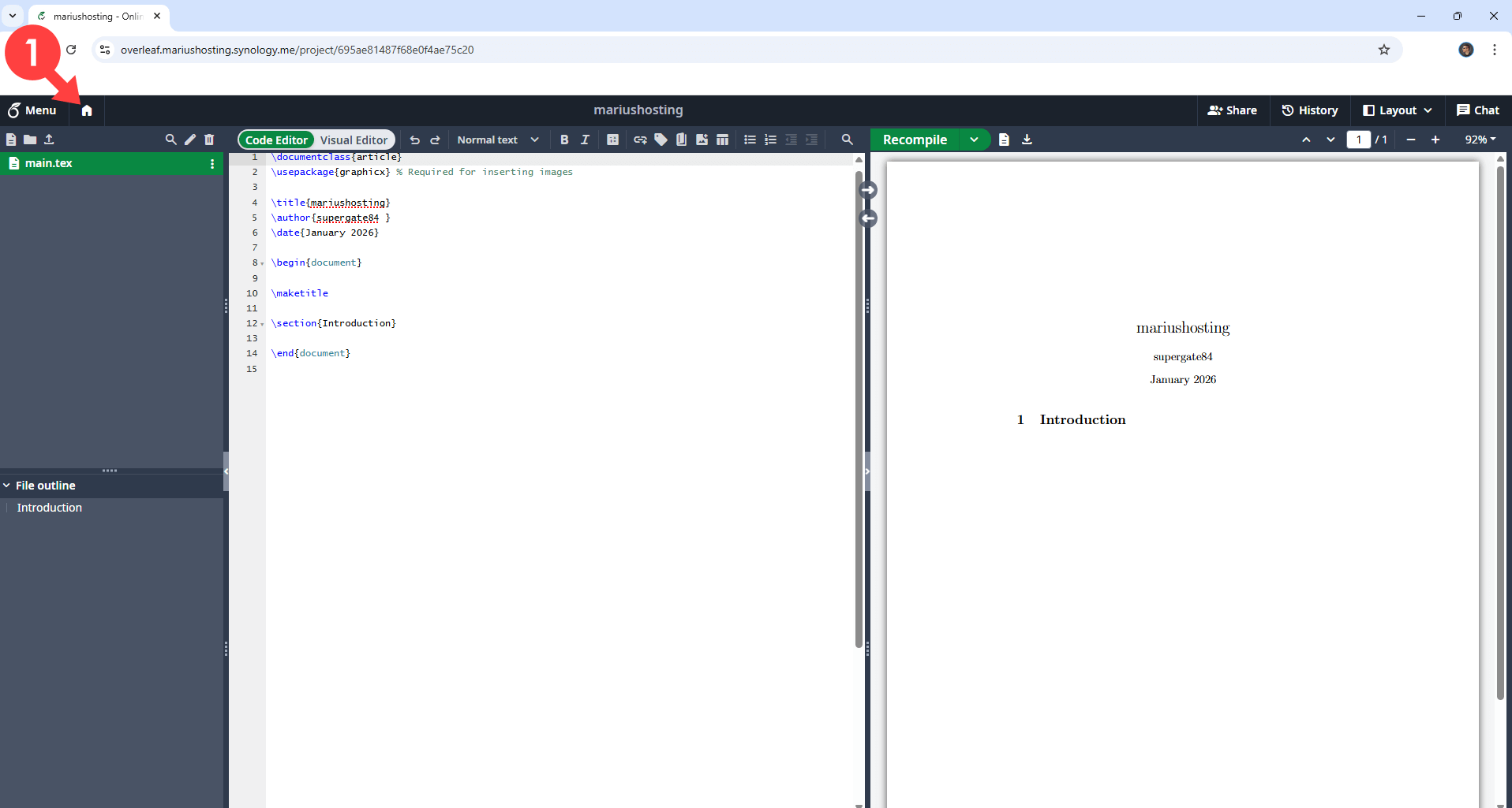 Overleaf Synology NAS new 9 2028