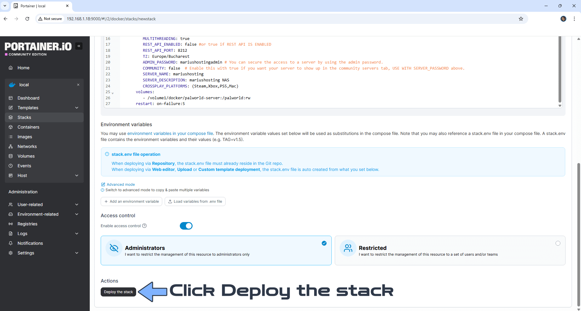 Palworld Server Synology NAS Set up 4 new 2026