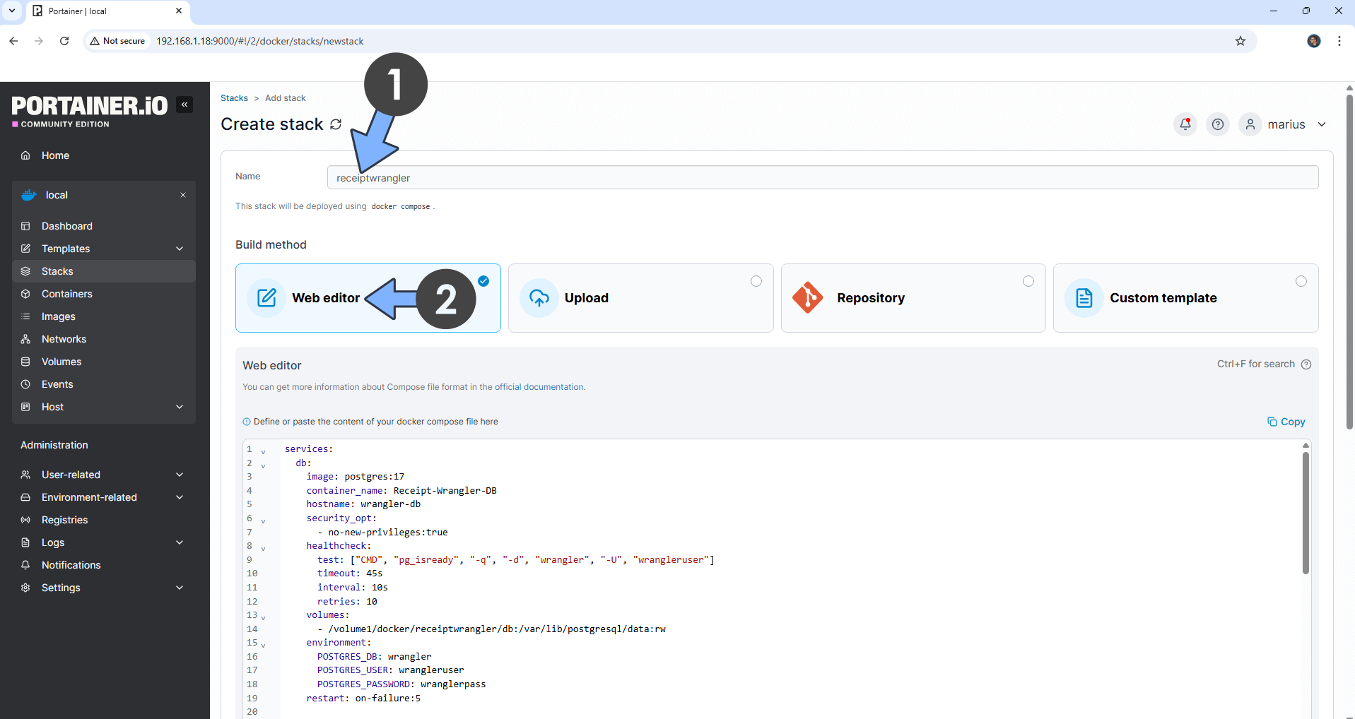 Receipt Wrangler Synology NAS Set up 3 new 2026