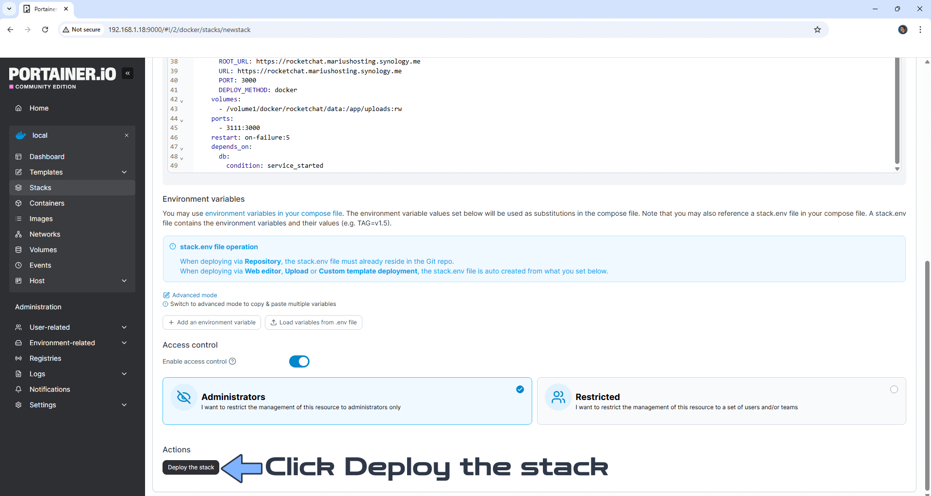 Rocket.Chat Synology NAS Set up 12 new 2026