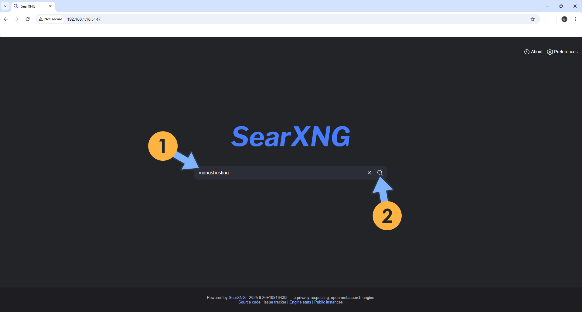 SearXNG Synology NAS Portainer Set up 6 new 2027