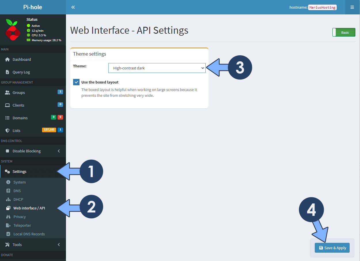 Synology Pi-Hole Logo From Red to Gray 1