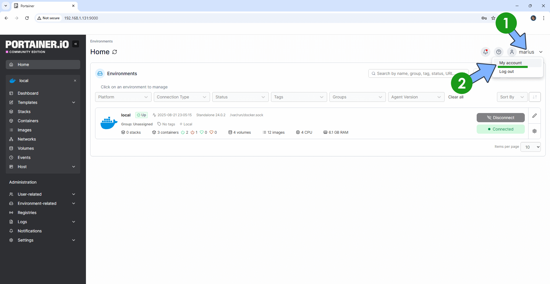Synology Reset Portainer Password STEP 10 new