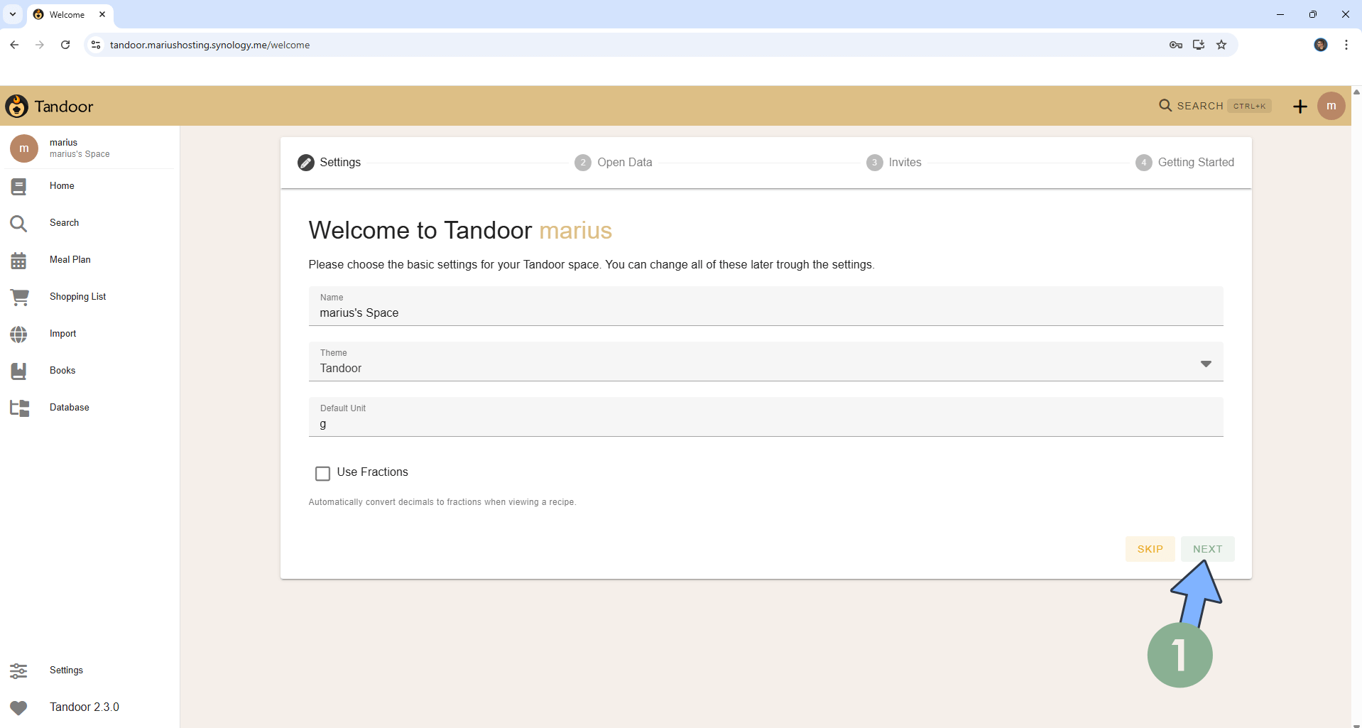 Tandoor Synology NAS Set up 6 new 2030