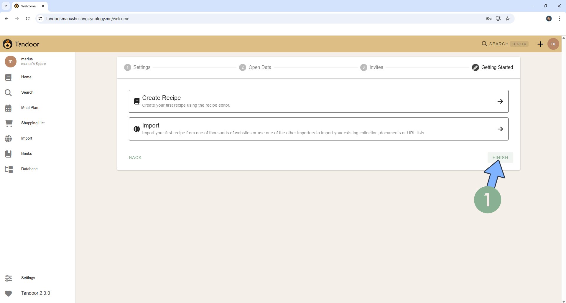 Tandoor Synology NAS Set up 9 new 2030