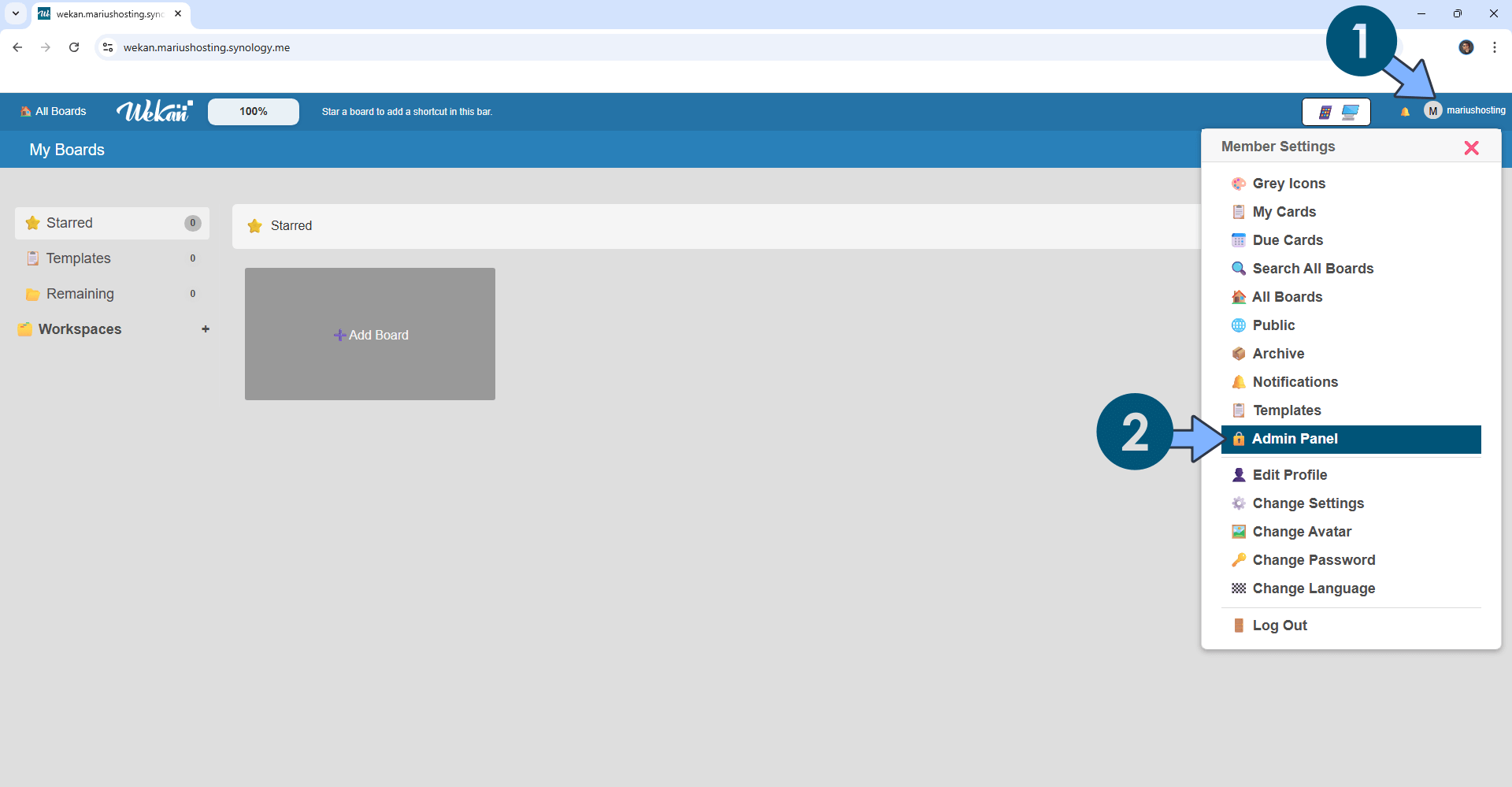 Wekan Synology NAS Set up 8 new 2026