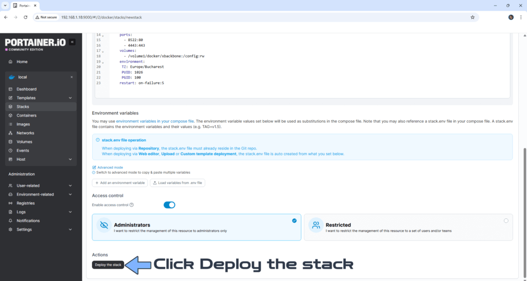Synology Install XBackBone With Portainer – Marius Hosting