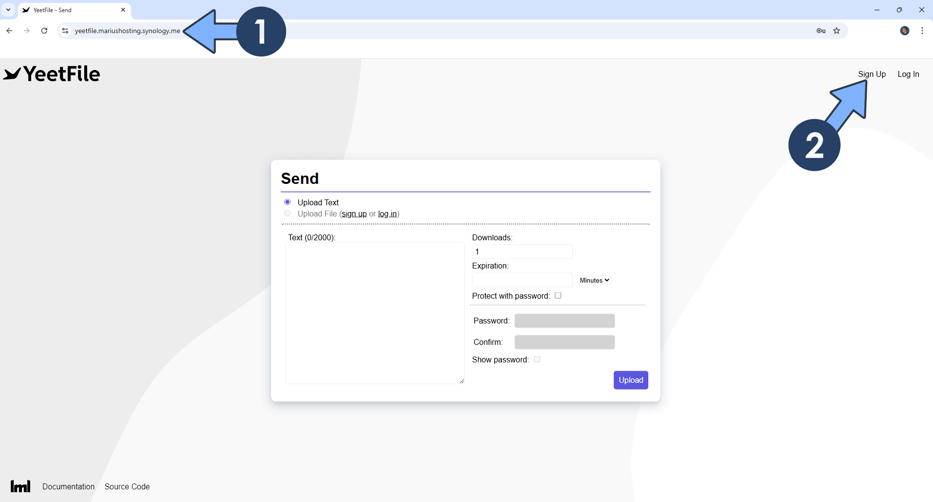 YeetFile Synology NAS Set up 11