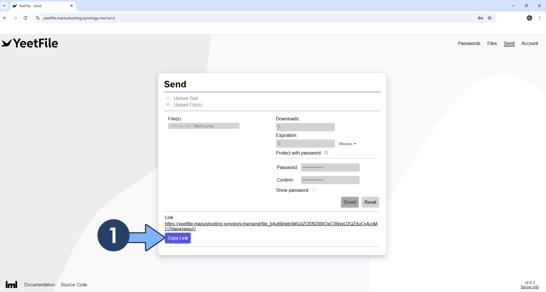 YeetFile Synology NAS Set up 16