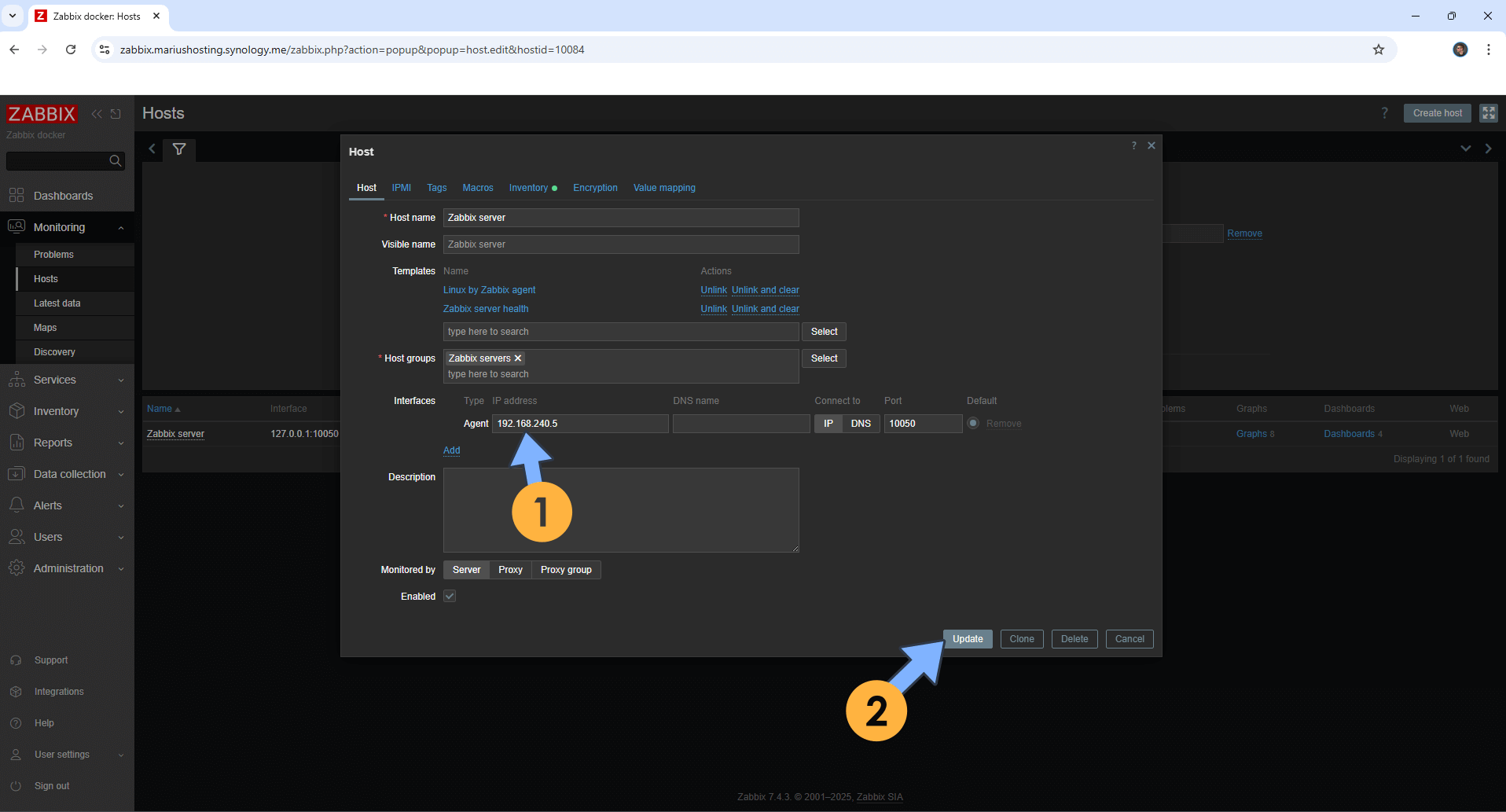 Zabbix Synology NAS Set up 16 new 2026