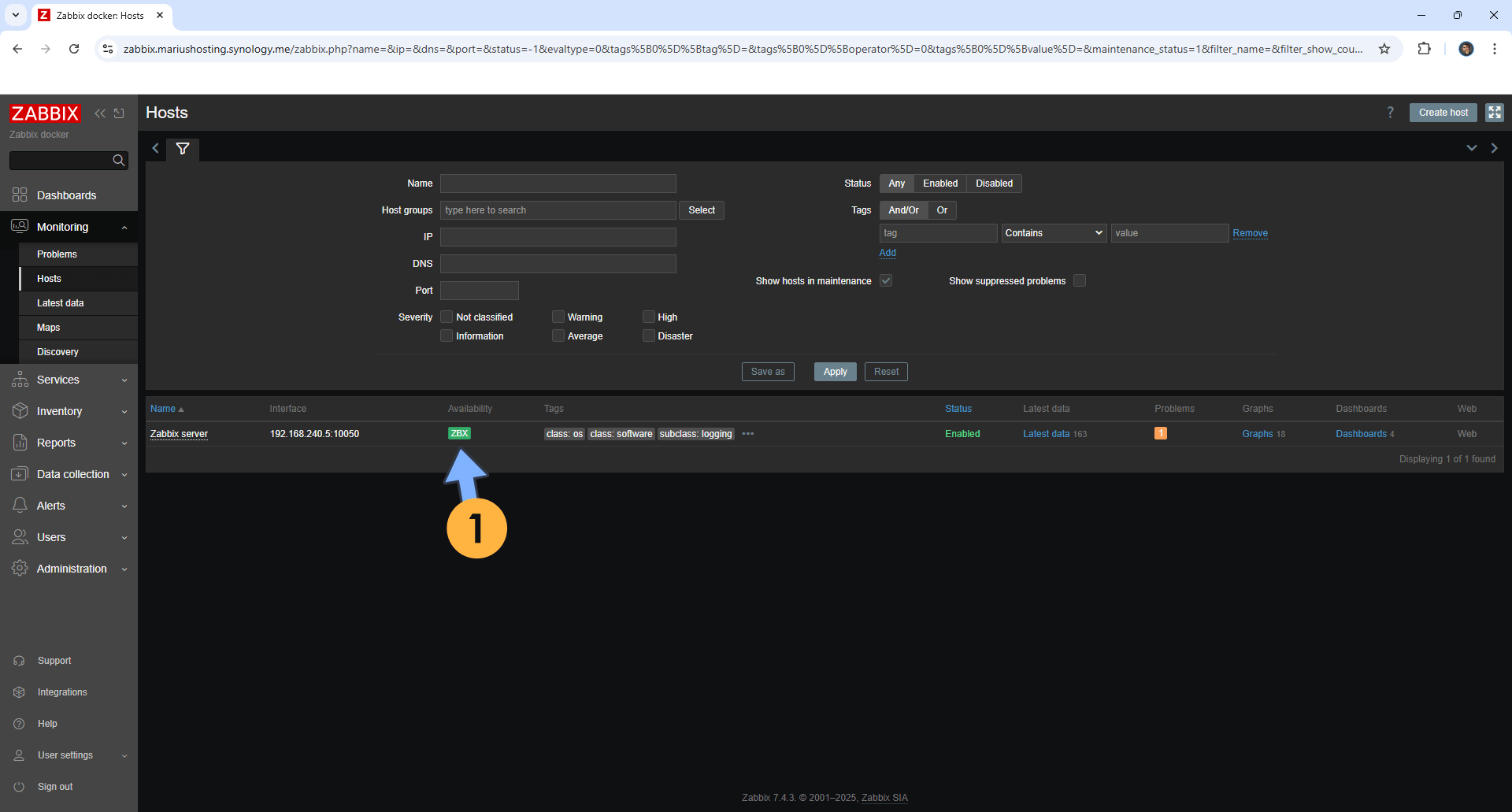 Zabbix Synology NAS Set up 17 new 2026