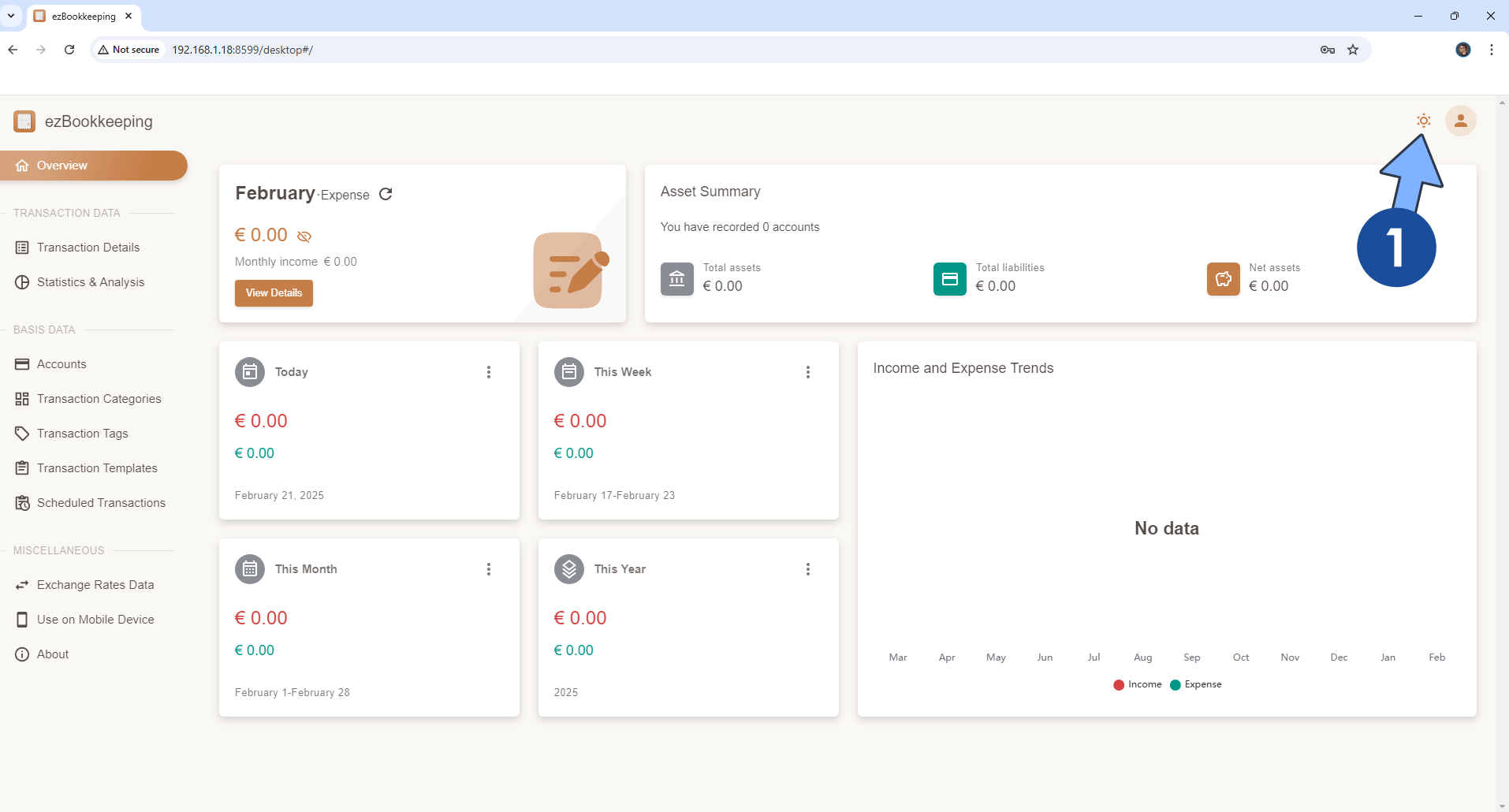 ezBookkeeping Synology NAS Set up 11