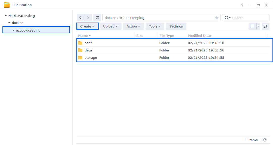 ezBookkeeping Synology NAS Set up 2