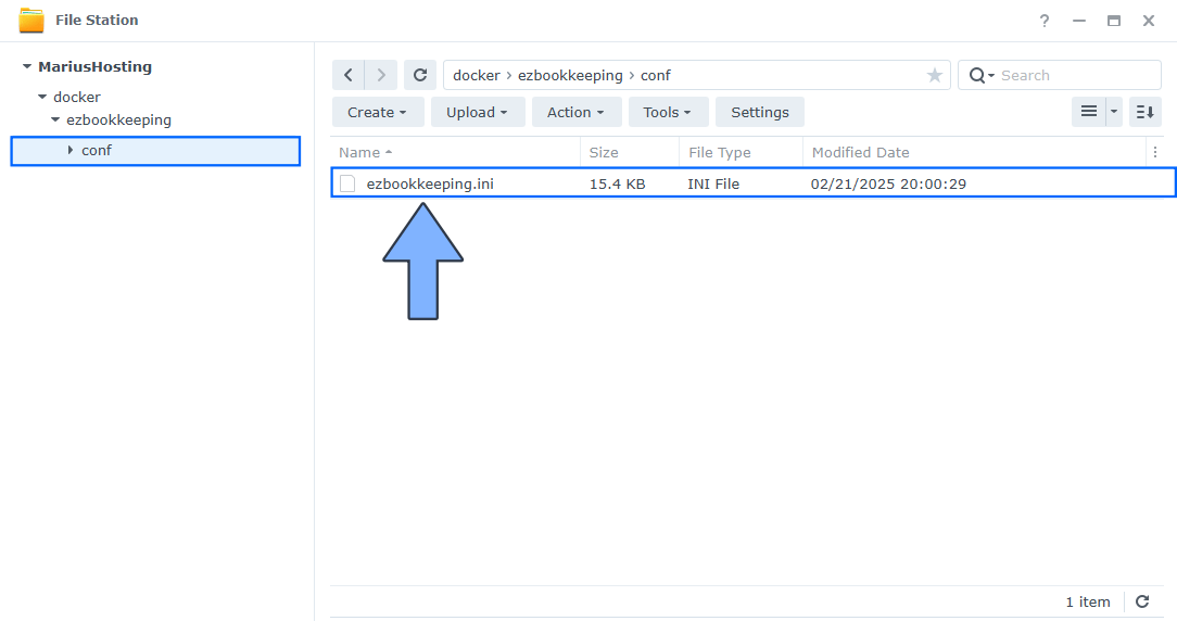 ezBookkeeping Synology NAS Set up 3