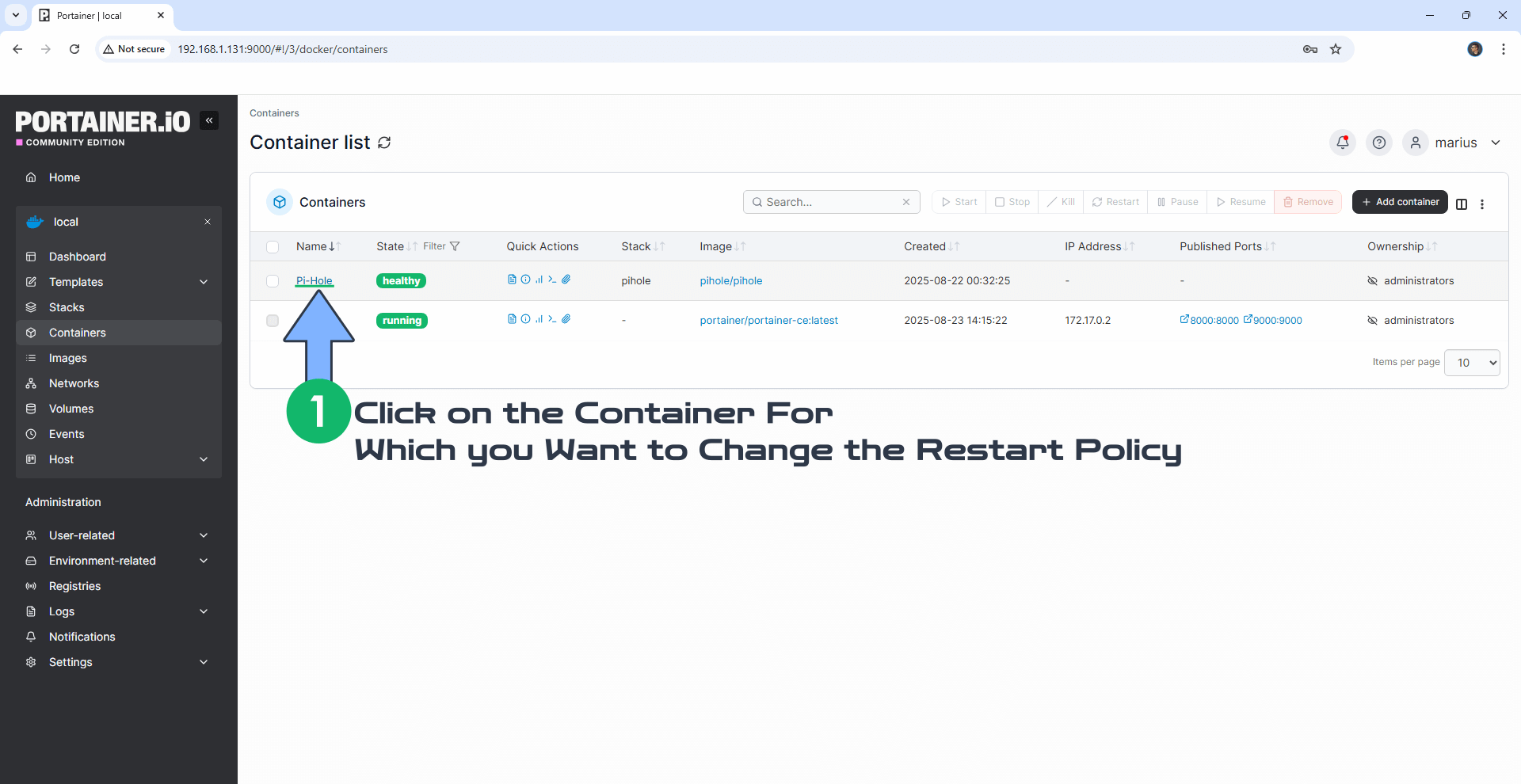 1 Synology Docker Containers Restart Policy new 2026