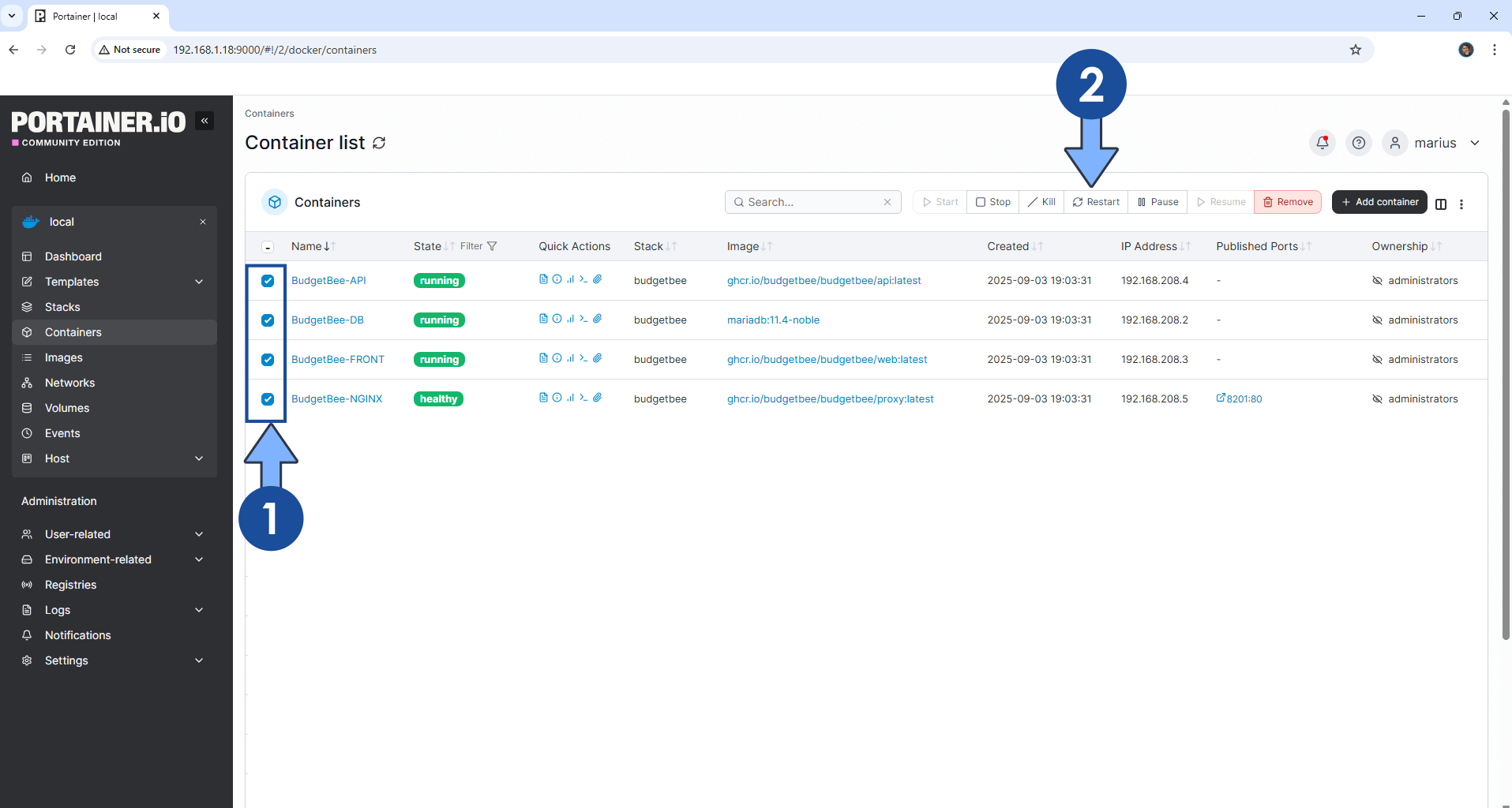 BudgetBee Synology NAS Set up 13 new 2026