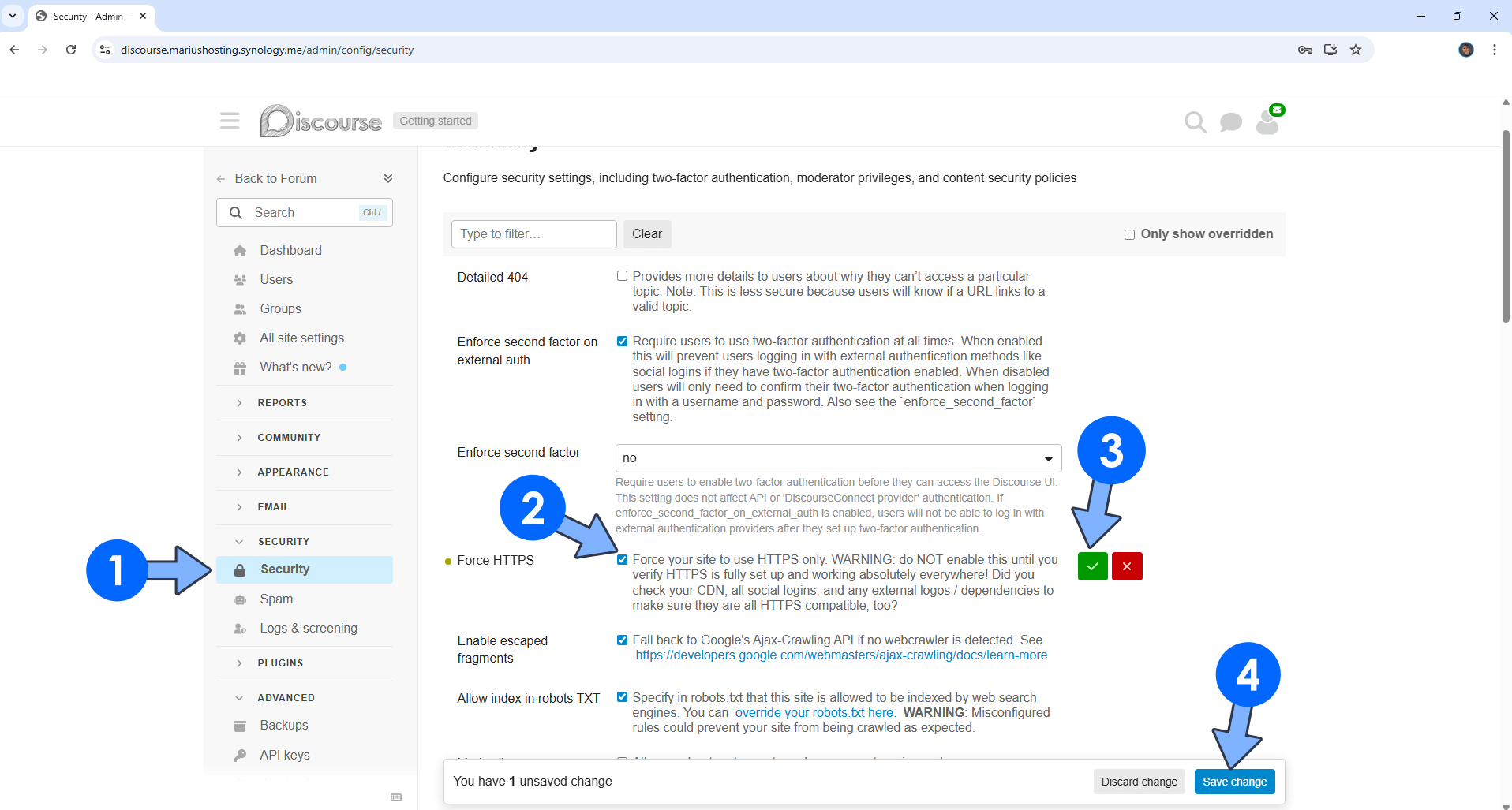 Discourse Synology NAS Set up 18 new 2027