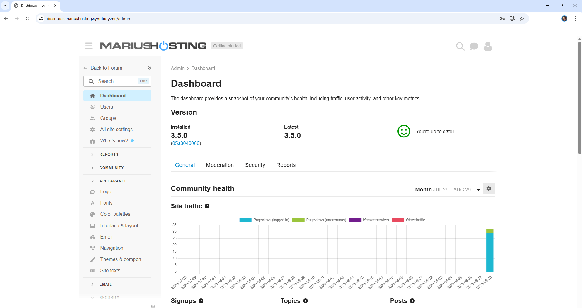Discourse Synology NAS Set up 19 new 2027