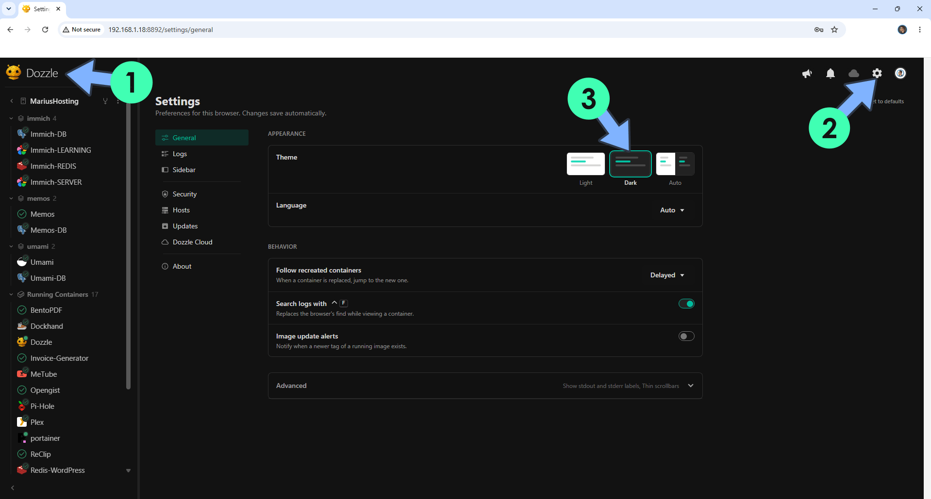 Dozzle Synology NAS Authentication Set up 10 new 2026