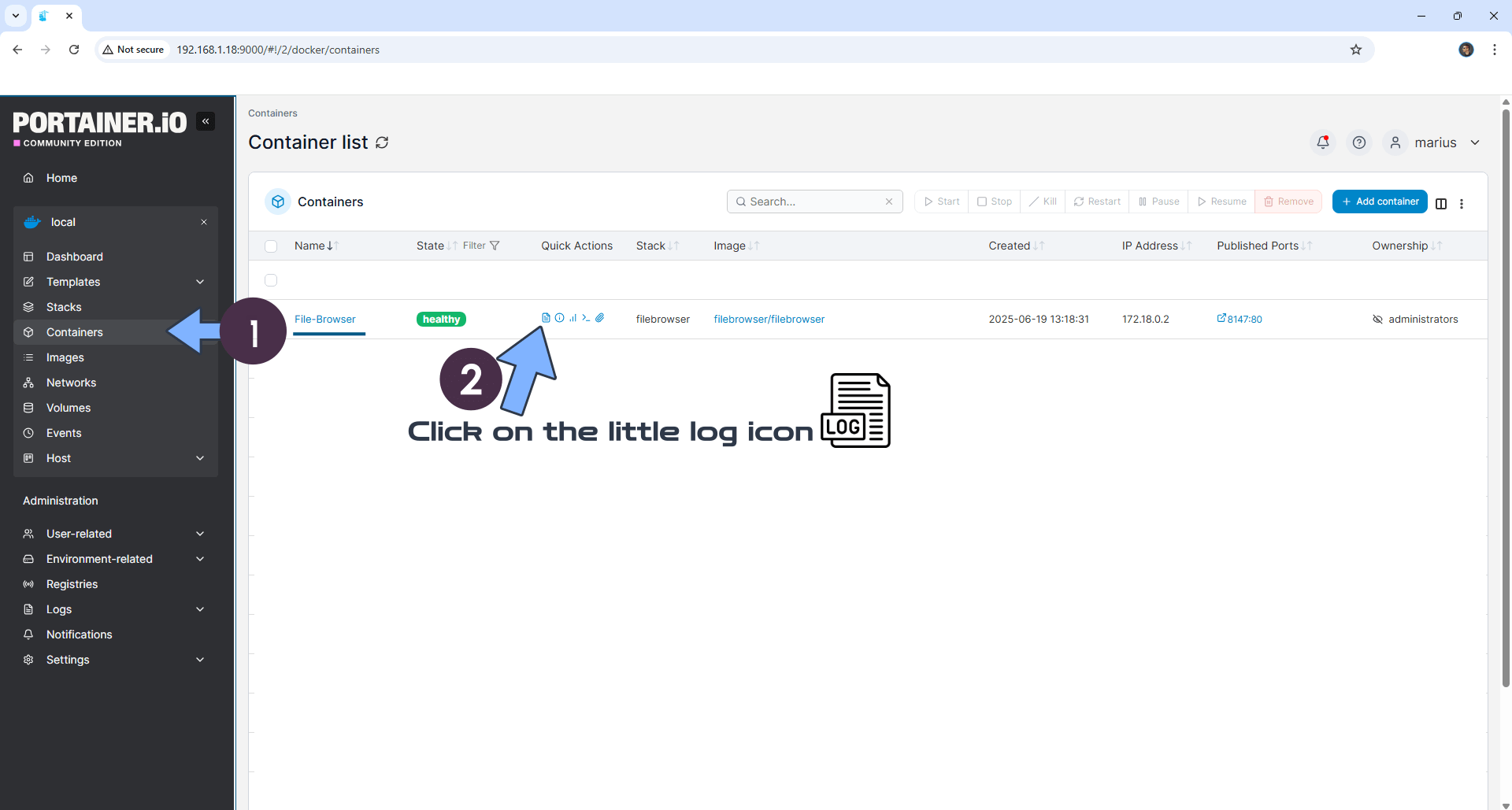 File Browser Synology NAS Portainer Set up 7 new 2028