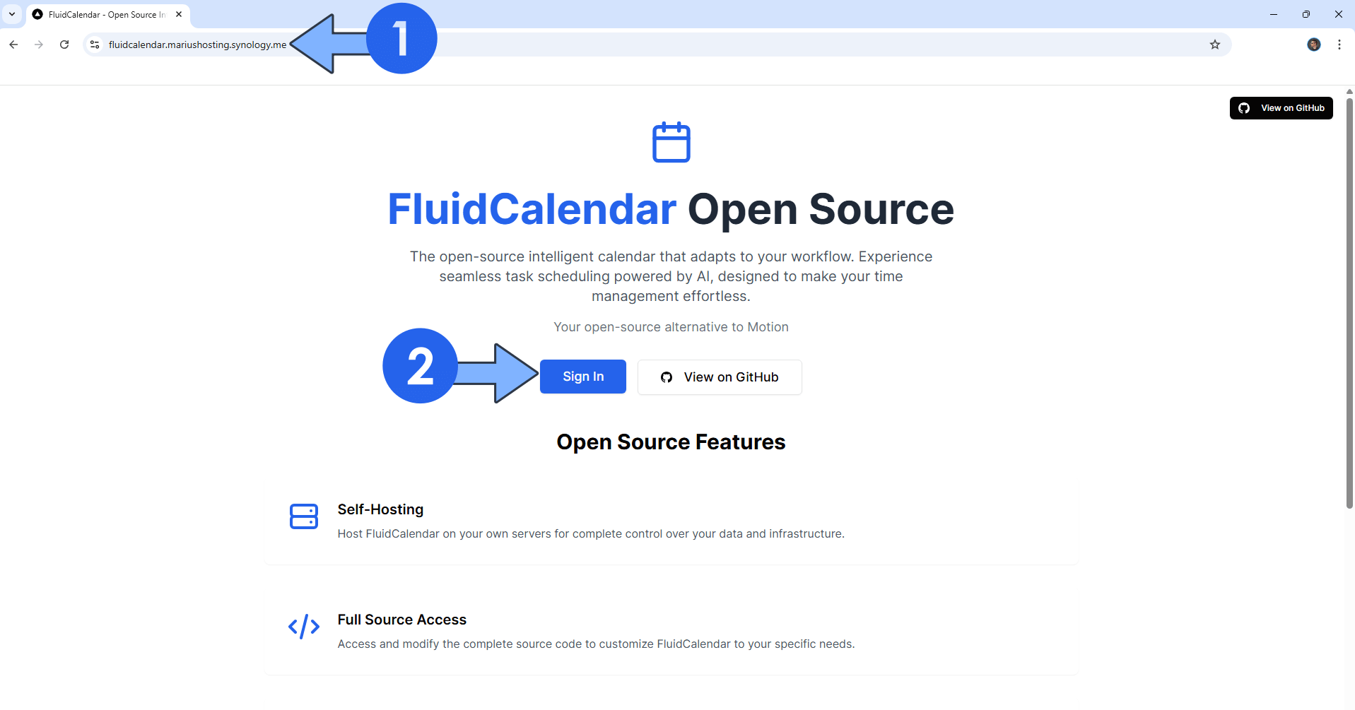 Fluid Calendar Synology NAS Set up 10