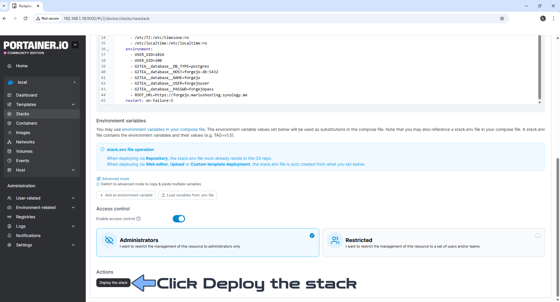 Forgejo Synology NAS Set up 9 new 2027