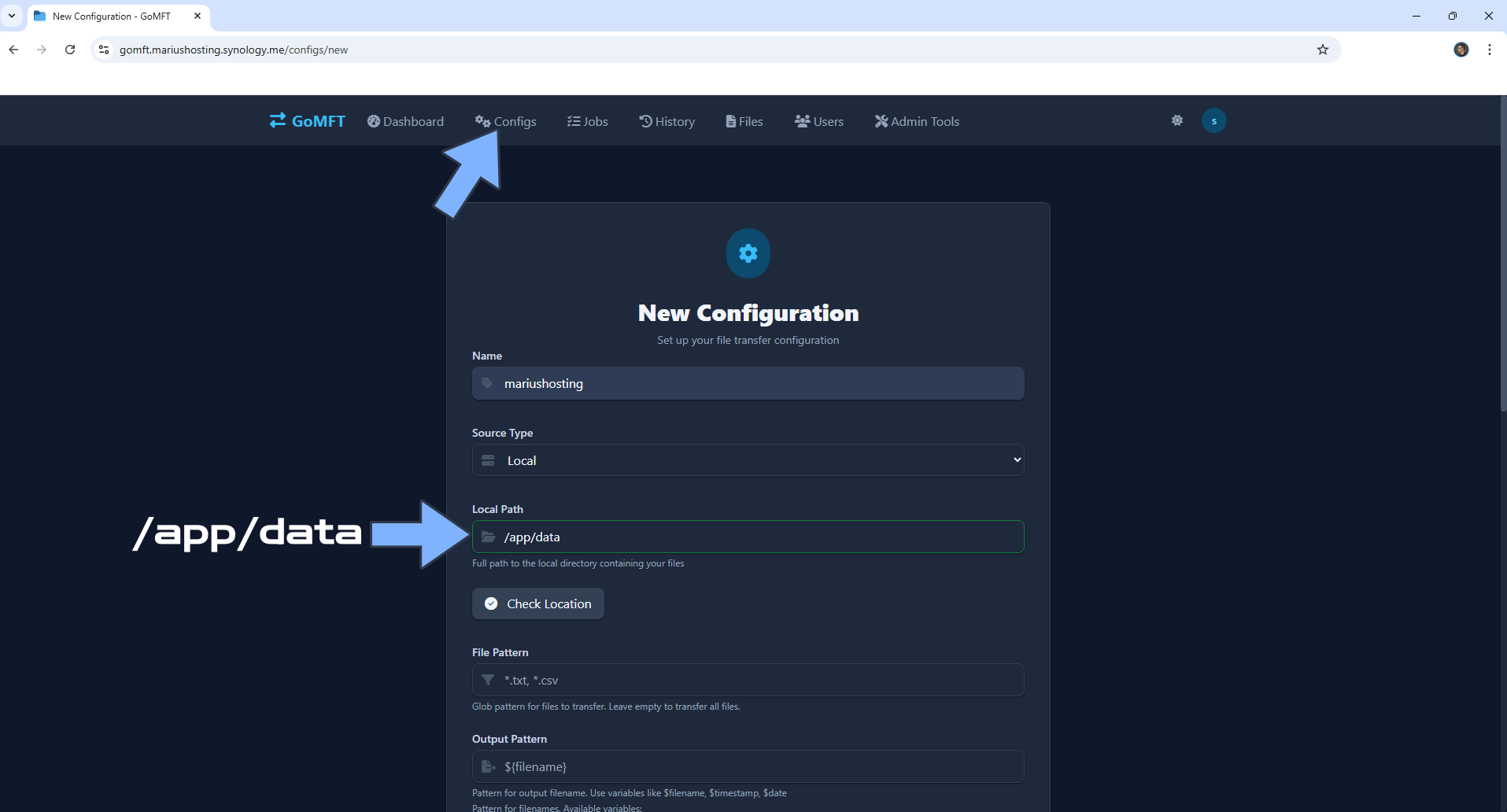 GoMFT Synology NAS Set up 19