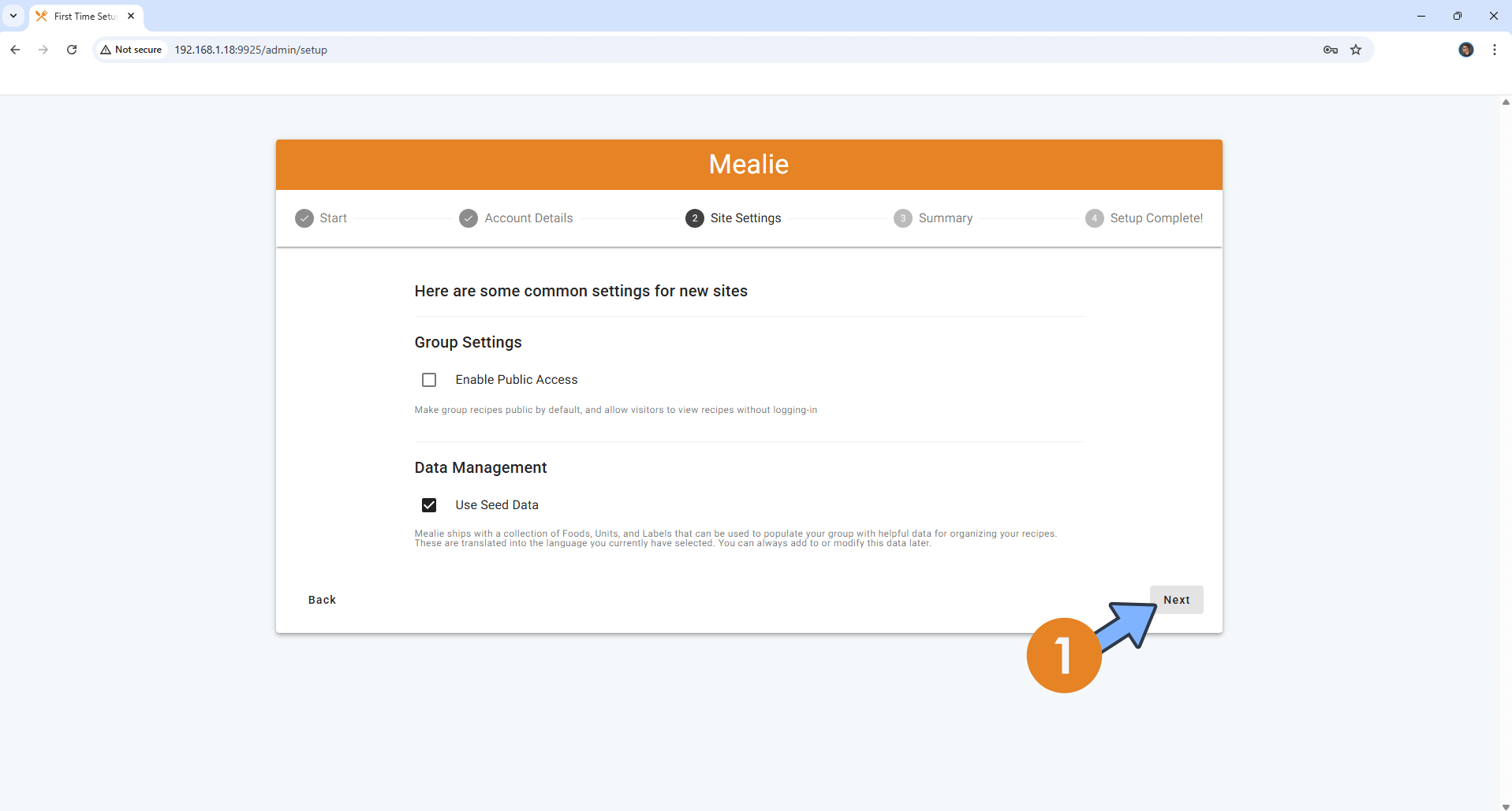 Mealie v3 Synology NAS Set up 6 new 2026