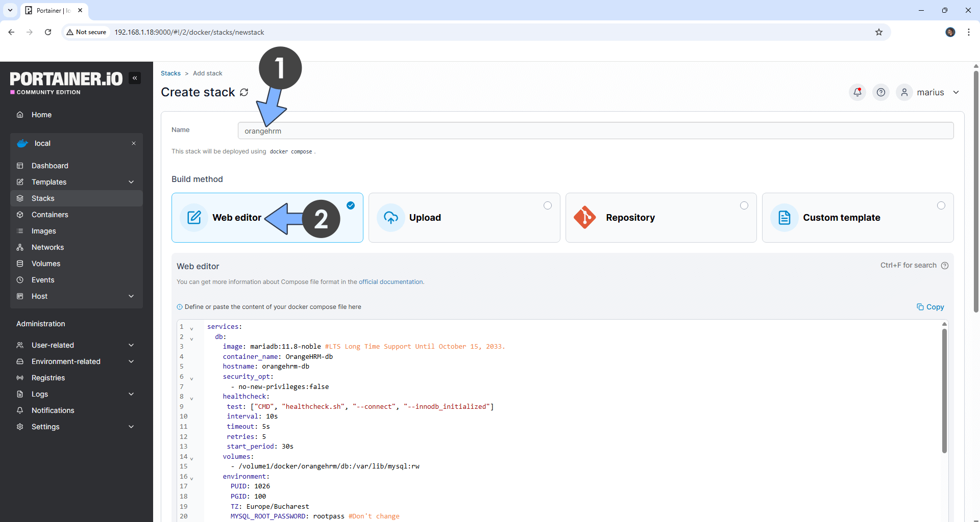 OrangeHRM Synology NAS Set up 3 new 2026
