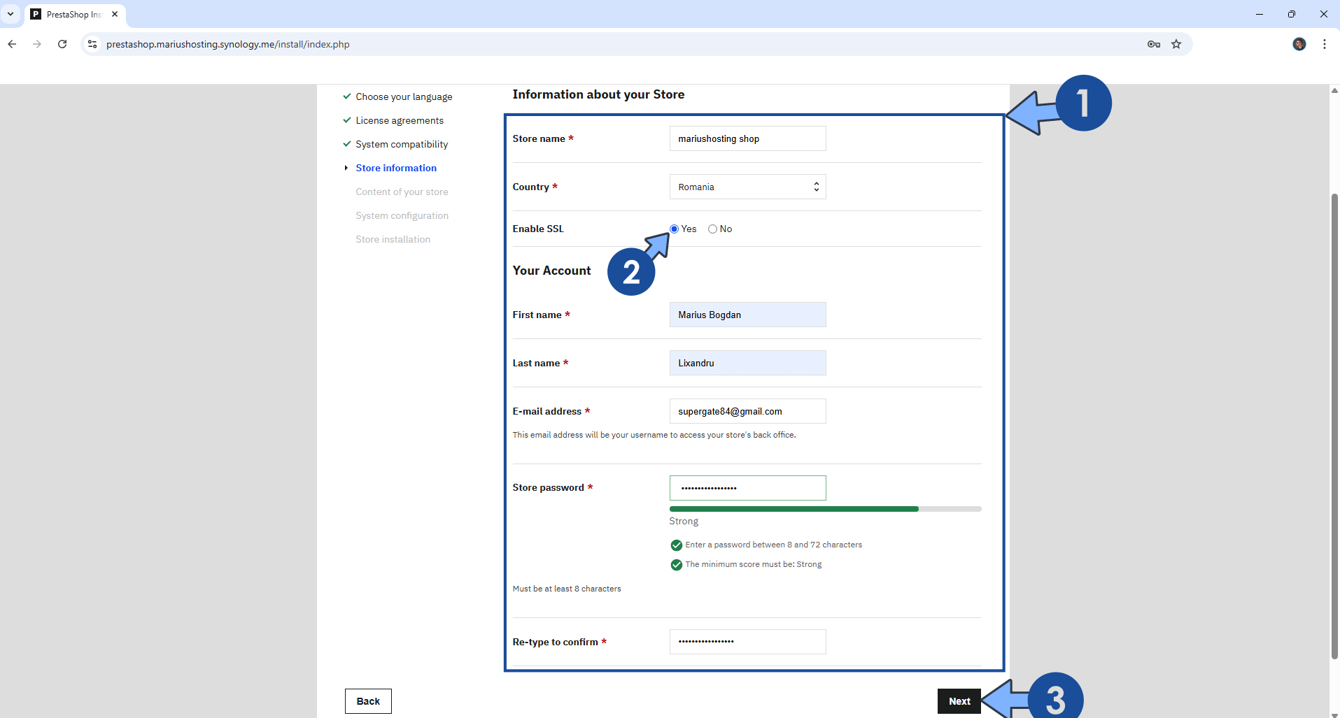 PrestaShop Synology NAS Set up 12 new 2030