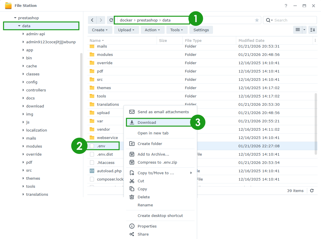 PrestaShop Synology NAS Set up 19 new 2030