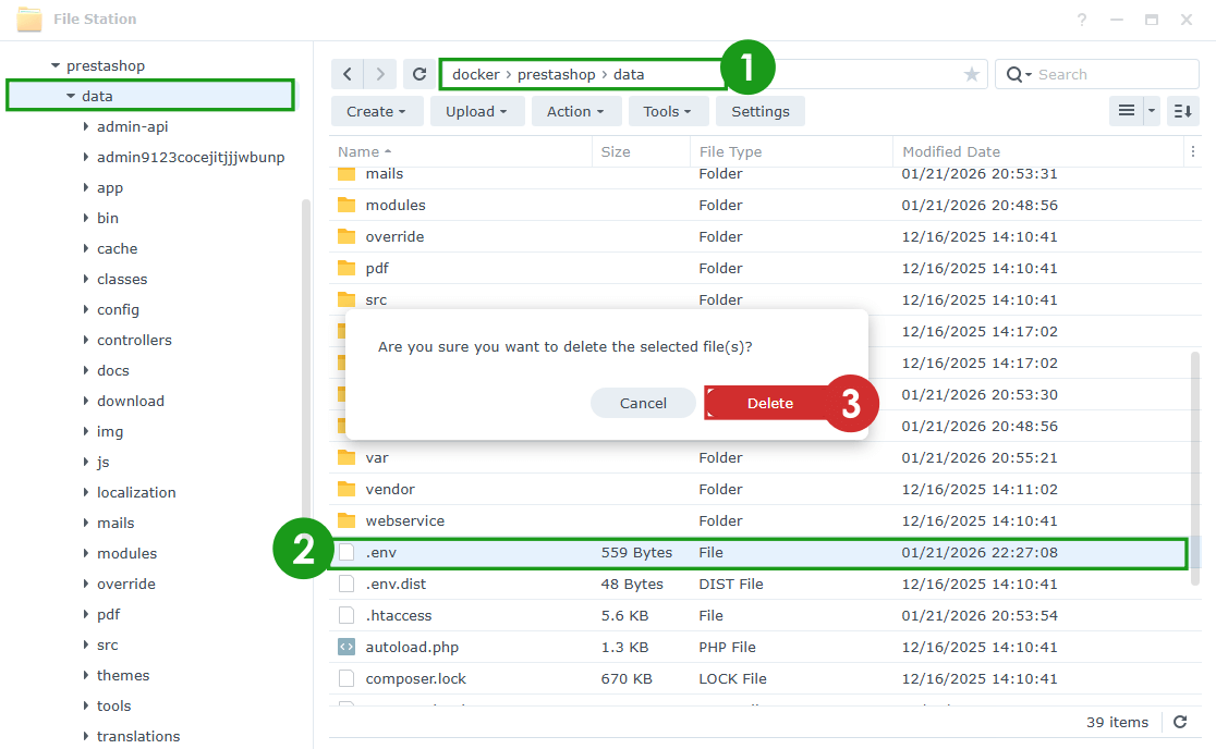 PrestaShop Synology NAS Set up 20 new 2030