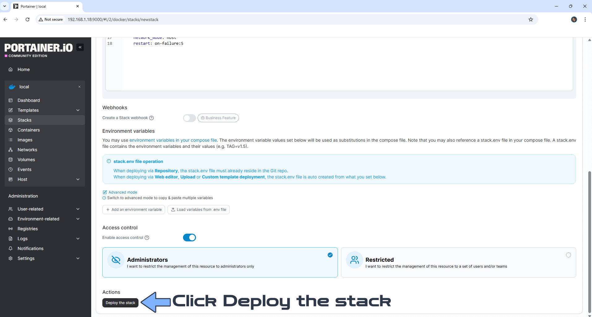 Homebridge Synology NAS Portainer Set up 4 new 2027