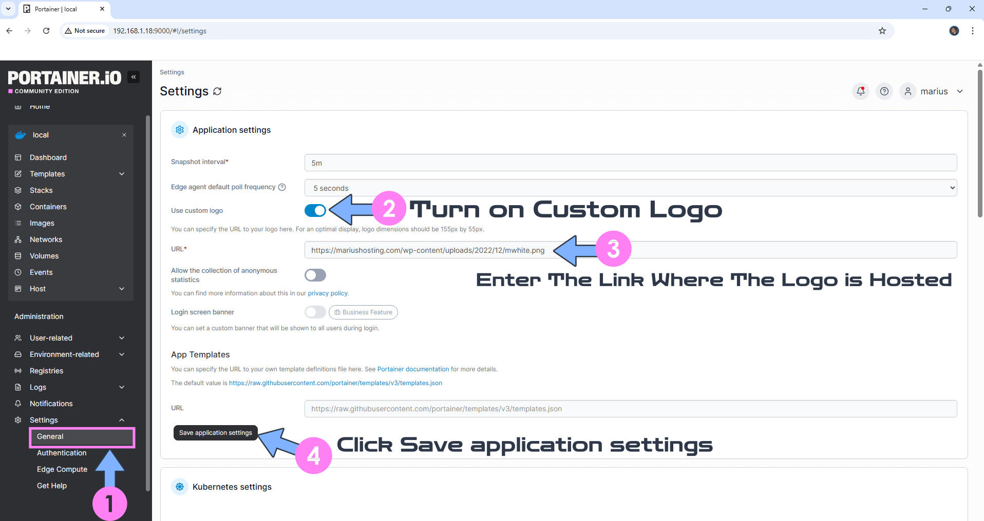 Portainer Add Your Own Logo 1