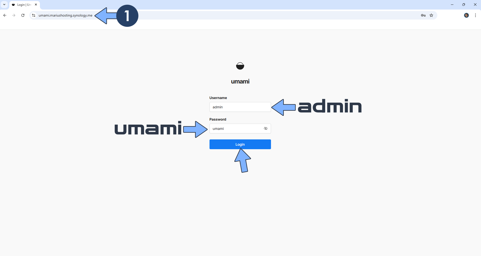 Umami Synology NAS Set up 3 new 2026