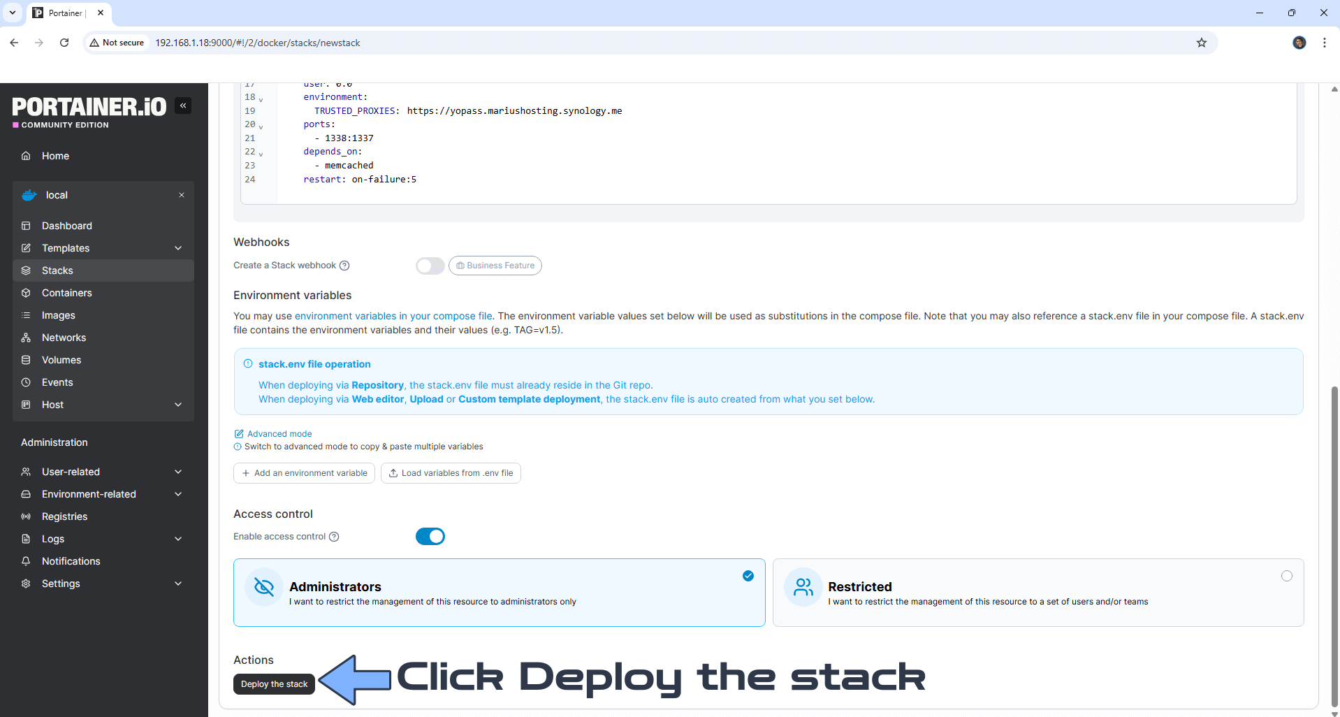 Yopass Synology NAS Set up 7 new 2027