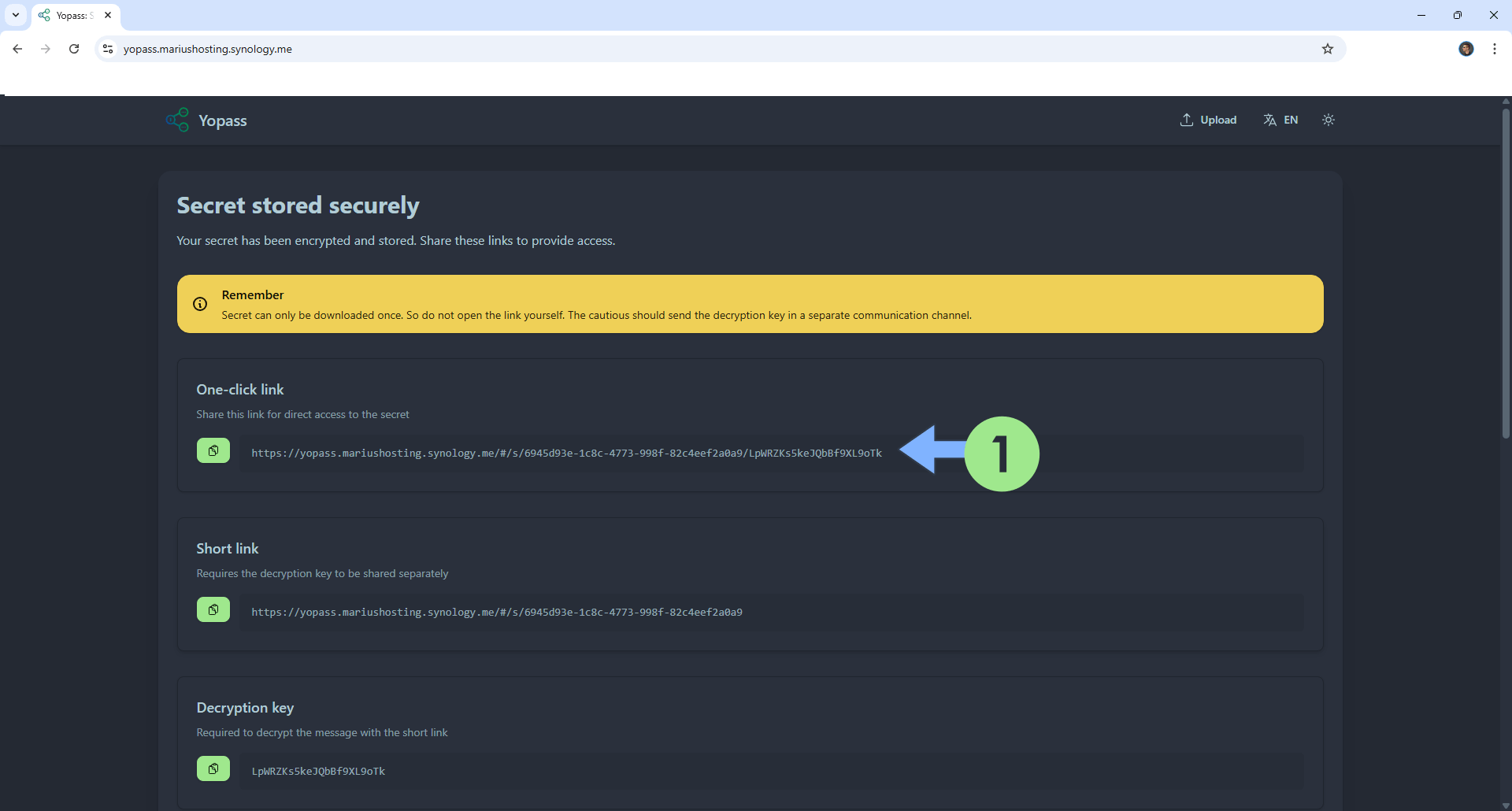 Yopass Synology NAS Set up 9 new 2026