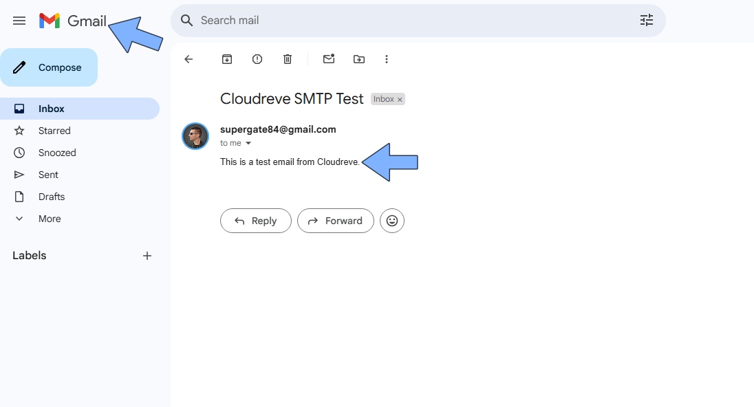 Cloudreve Synology NAS SMTP Email settings 2