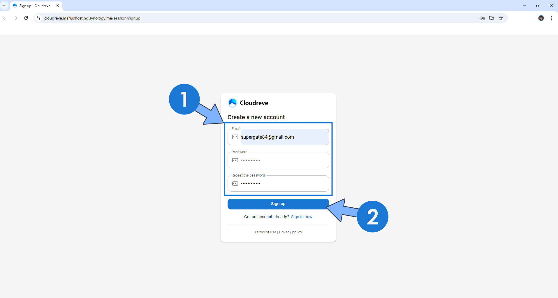 Cloudreve Synology NAS Set up 12