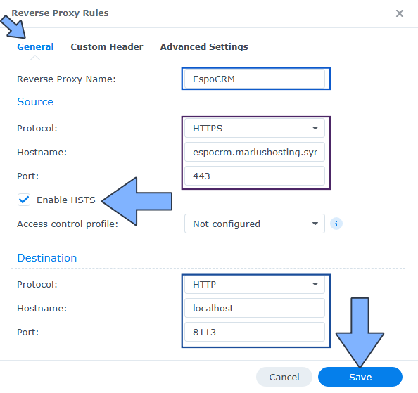 EspoCRM Synology NAS Set up 3
