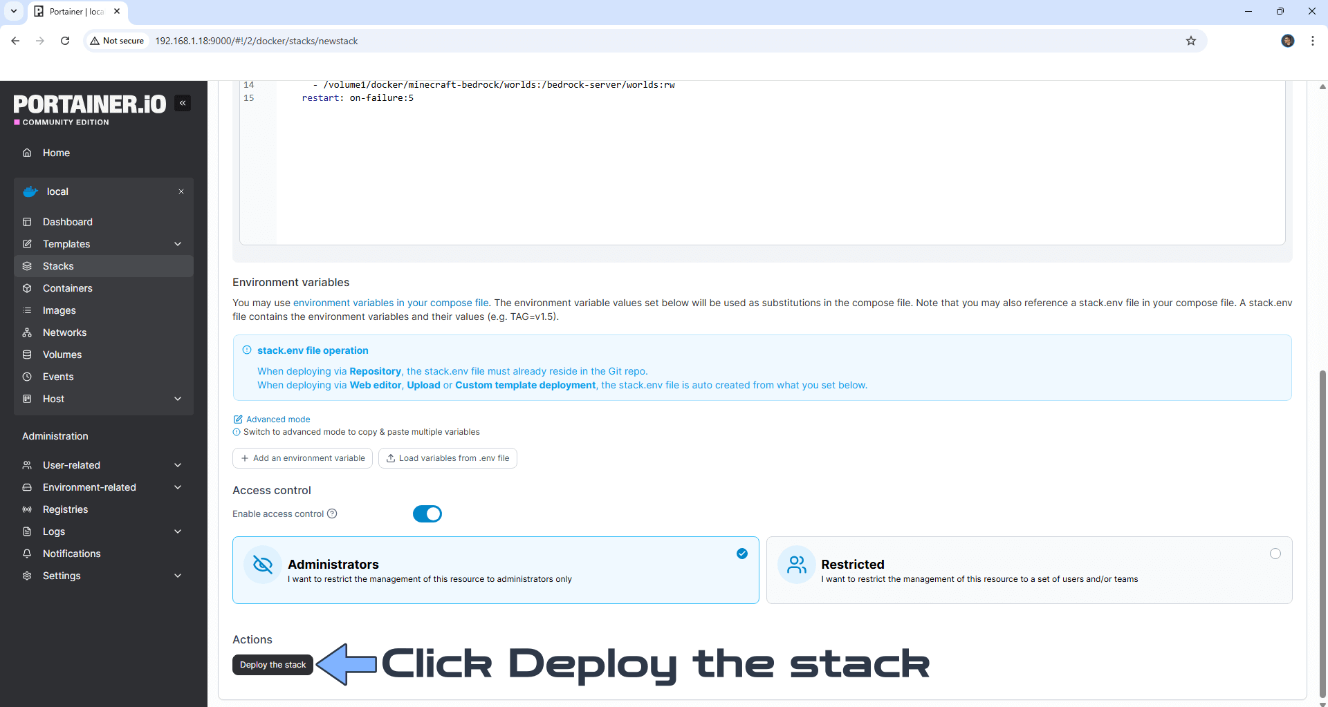 Minecraft Bedrock Edition Server Synology NAS Set up 4 new 2027
