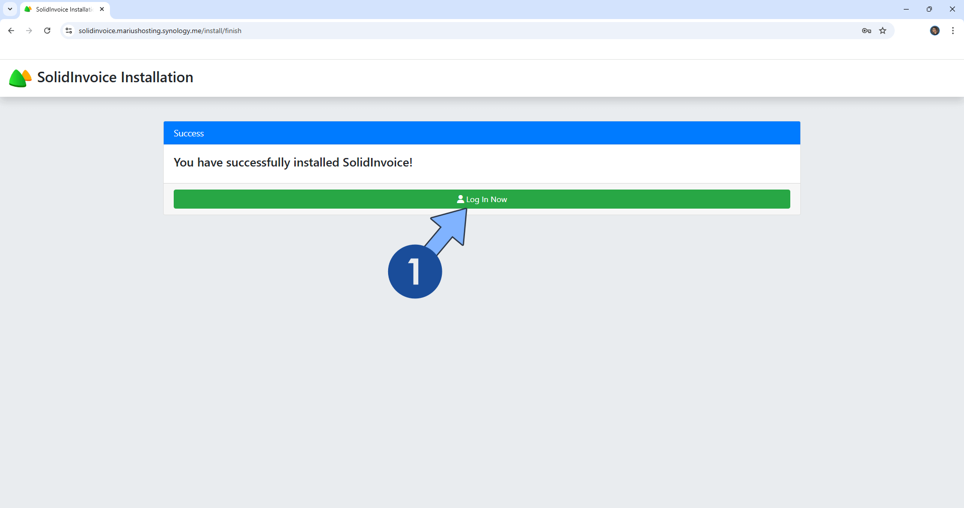Solidinvoice Synology NAS PostgreSQL Set up 14