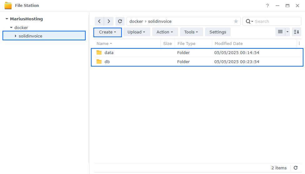 Solidinvoice Synology NAS PostgreSQL Set up 7