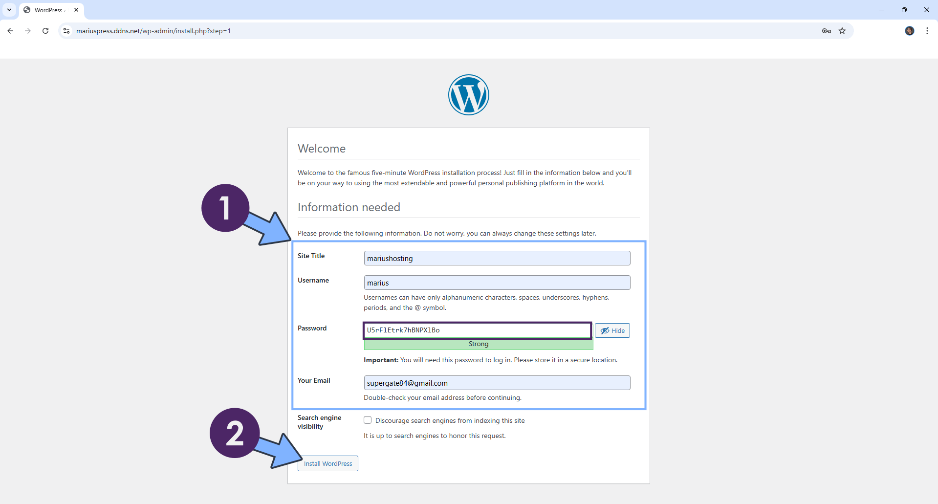 WordPress UGREEN NAS Set up 13