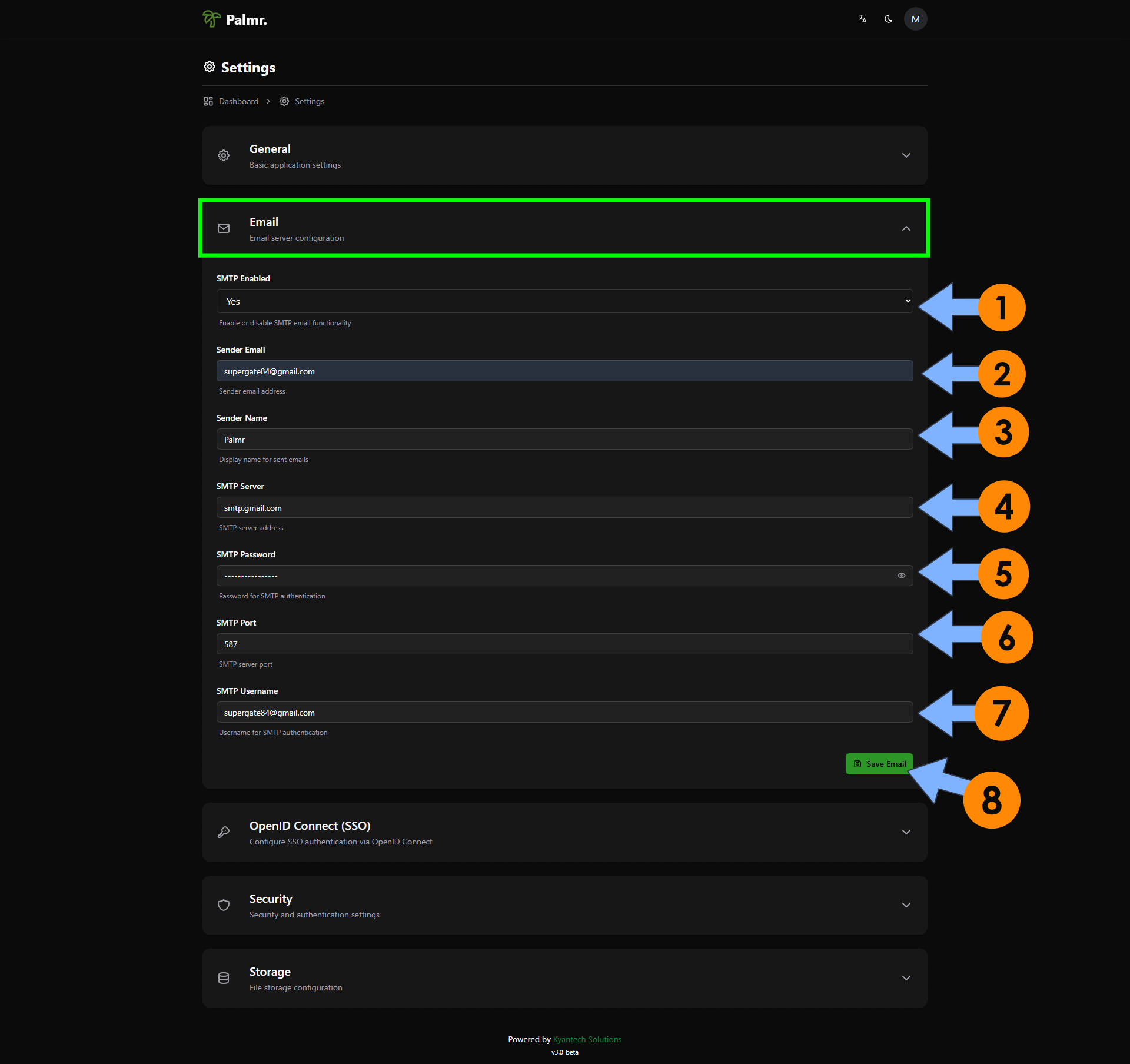 2 Palmr Synology NAS Set up Email Notification