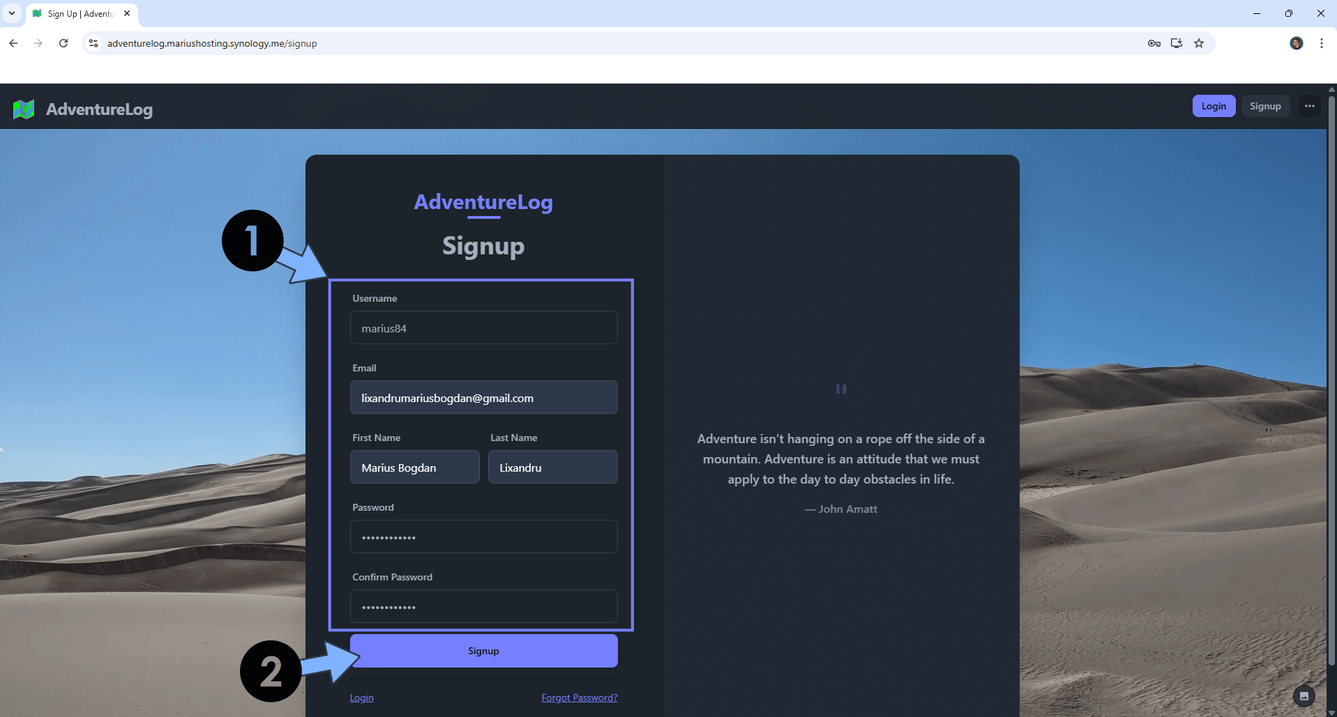 AdventureLog Synology Update 2026 new 4