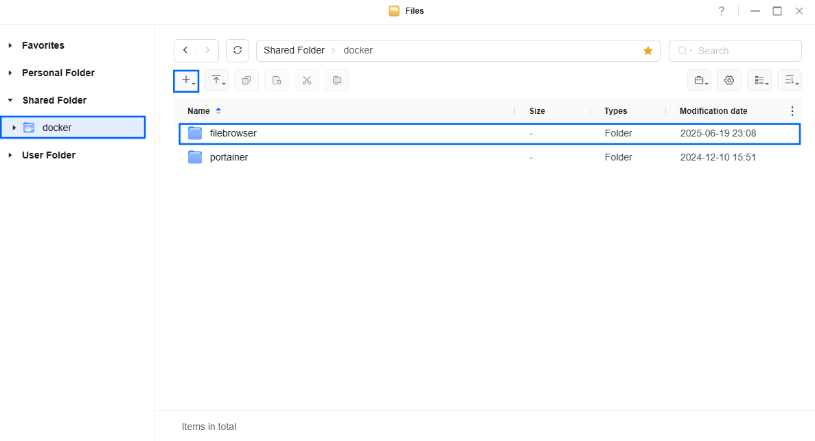 File-Browser UGREEN NAS Set up 1 new 2026