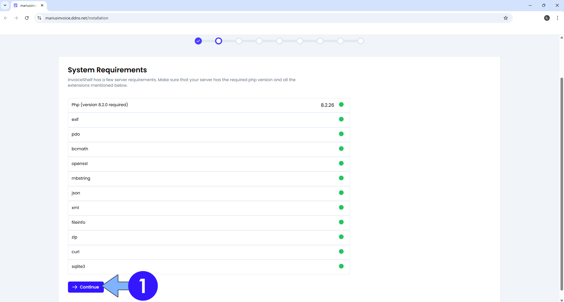 InvoiceShelf UGREEN NAS Set up 11