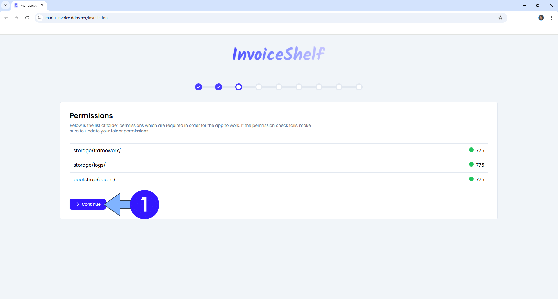 InvoiceShelf UGREEN NAS Set up 12
