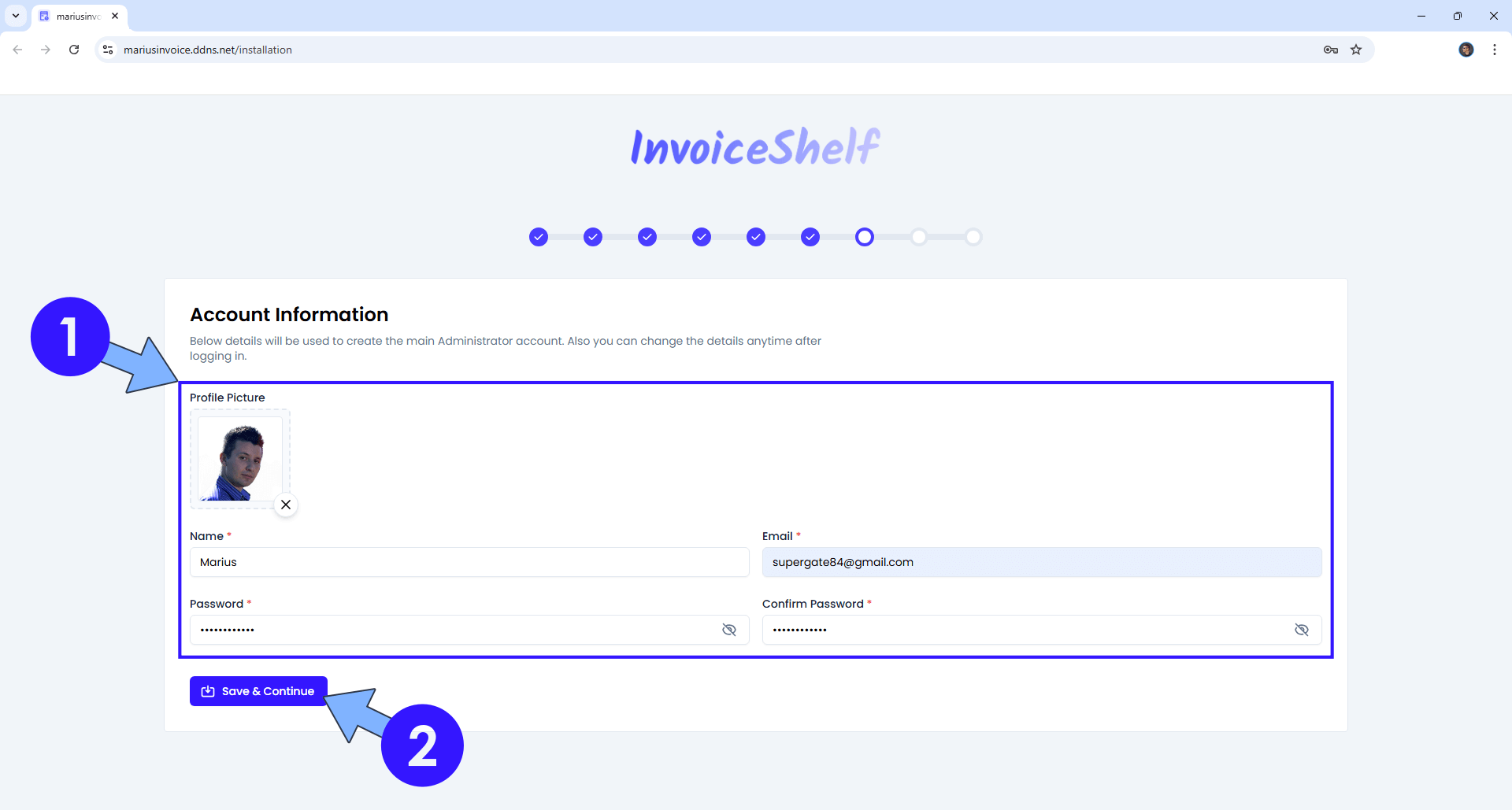 InvoiceShelf UGREEN NAS Set up 16